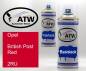 Preview: Opel, British Post Red, 2RU: 400ml Sprühdose + 400ml Klarlack - Set, von ATW Autoteile West.